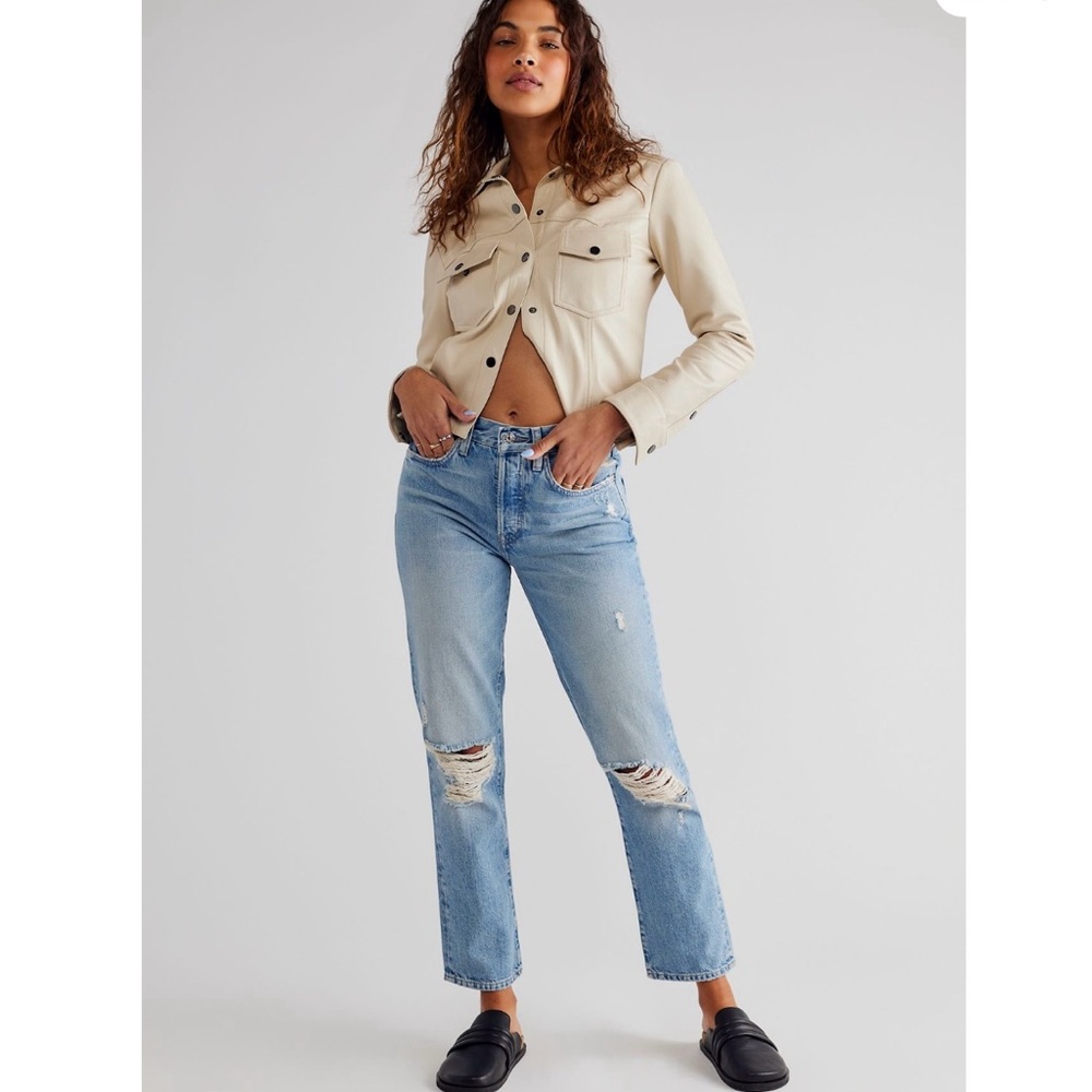 Edwin Women's Blue Distressed Jeans